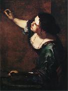 Artemisia  Gentileschi Self-Portrait as the Allegory of Painting (mk25) oil painting on canvas